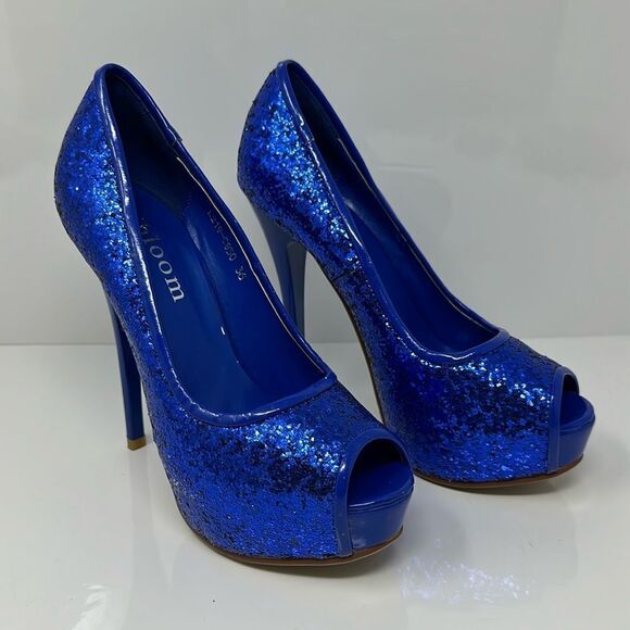 Jbloom blue heels 5.5 - Picture 1 of 5